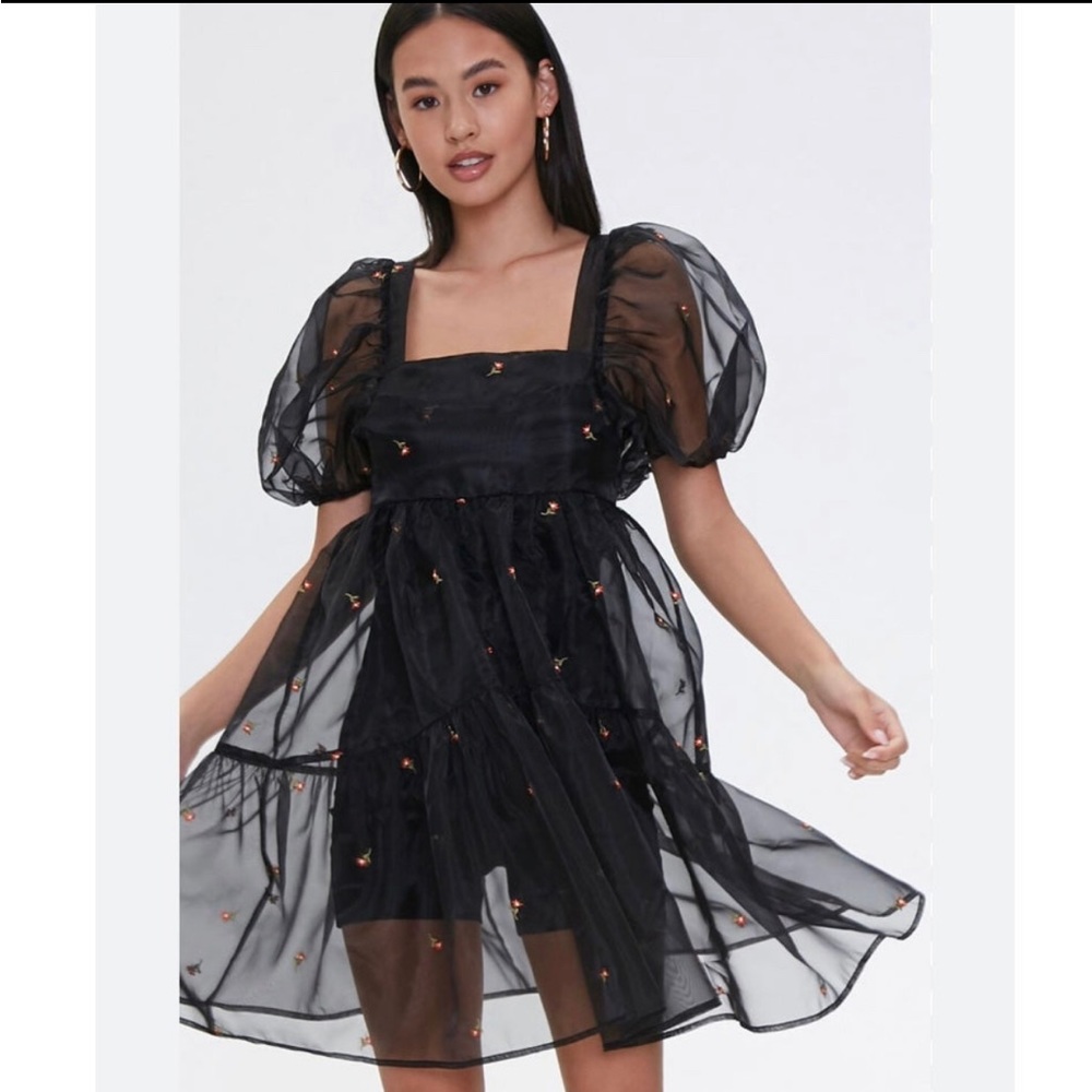 Forever 21 puff style dress (unlined)